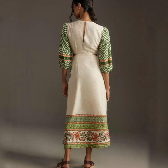 FARM rio maxi dress with cutouts and banana tree - like new - Picture 2 of 14